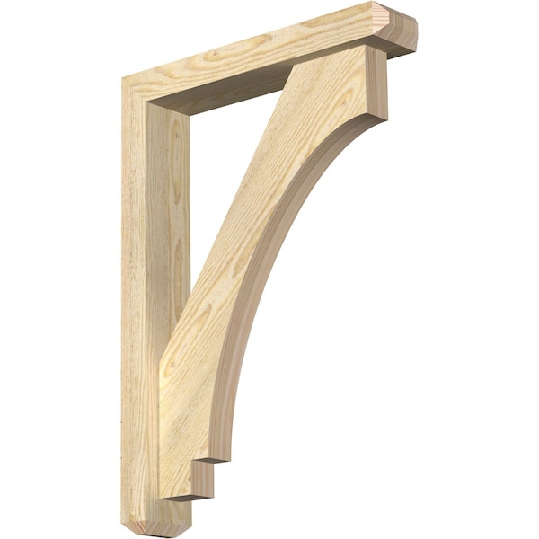 Ekena Millwork Imperial Craftsman Rough Sawn Bracket w/ Offset Brace, Douglas Fir, 4"W x 20"D x 28"H BKT0402X20X28IMP04RDF - main